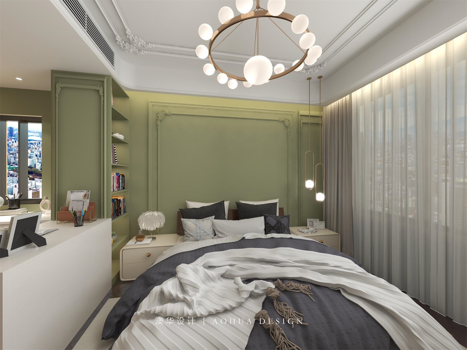 金地悅江時代-朗灣區,法式,武漢裝修