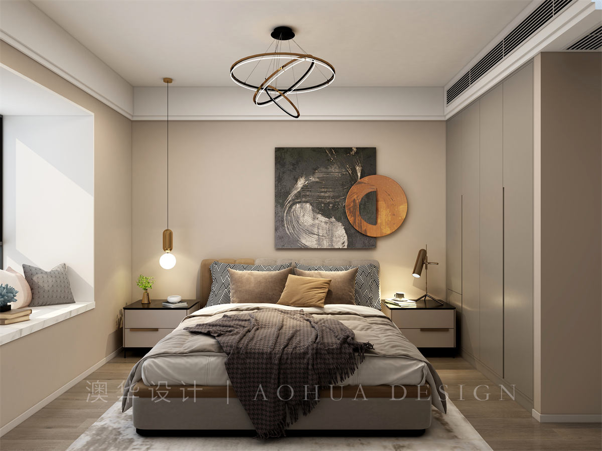 主臥帶有衣帽間，增加了更多的儲物功能