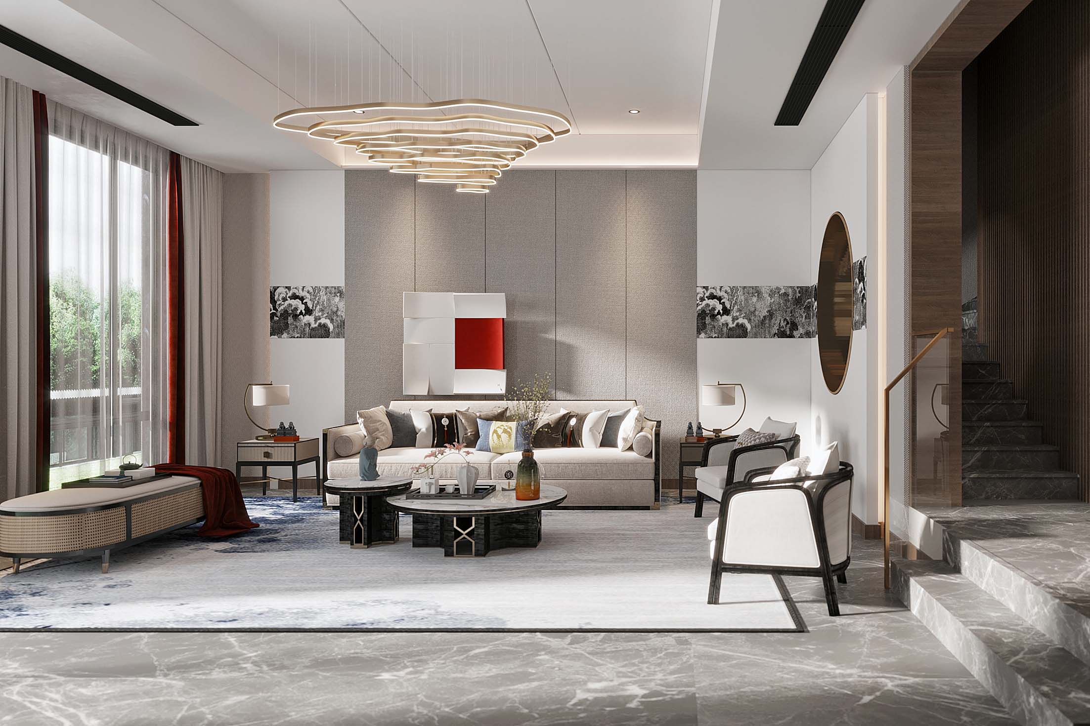 聯投半島,新中式,武漢裝修設計,武漢裝修