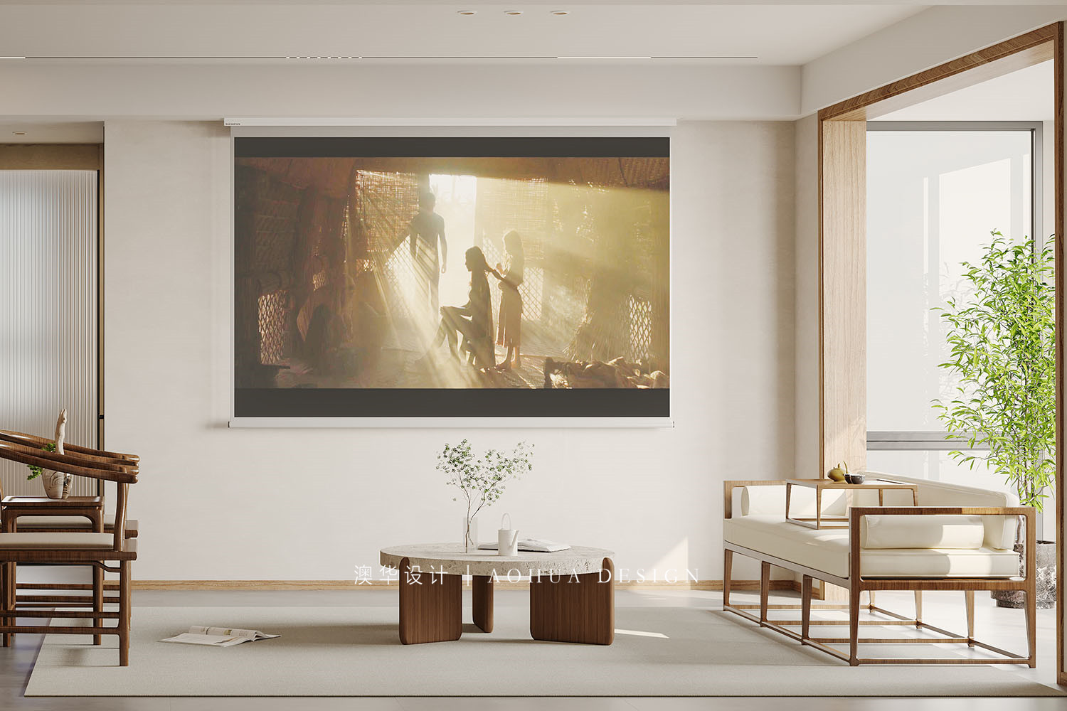 萬科翡翠國際140㎡現(xiàn)代中式混搭