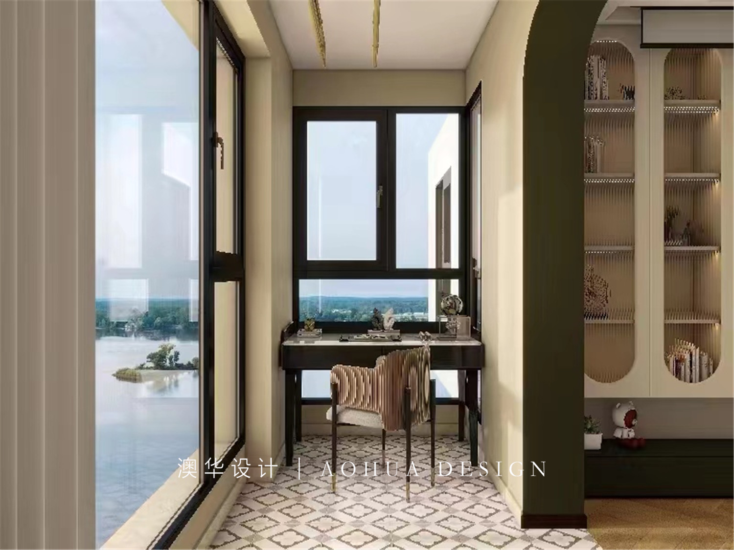 金域藍灣78㎡中古風