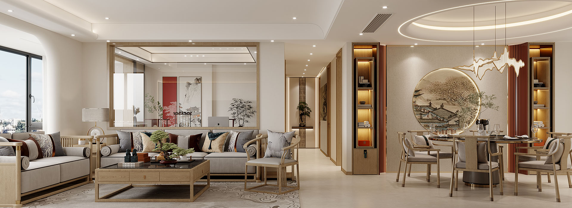 公園里學府220㎡新中式