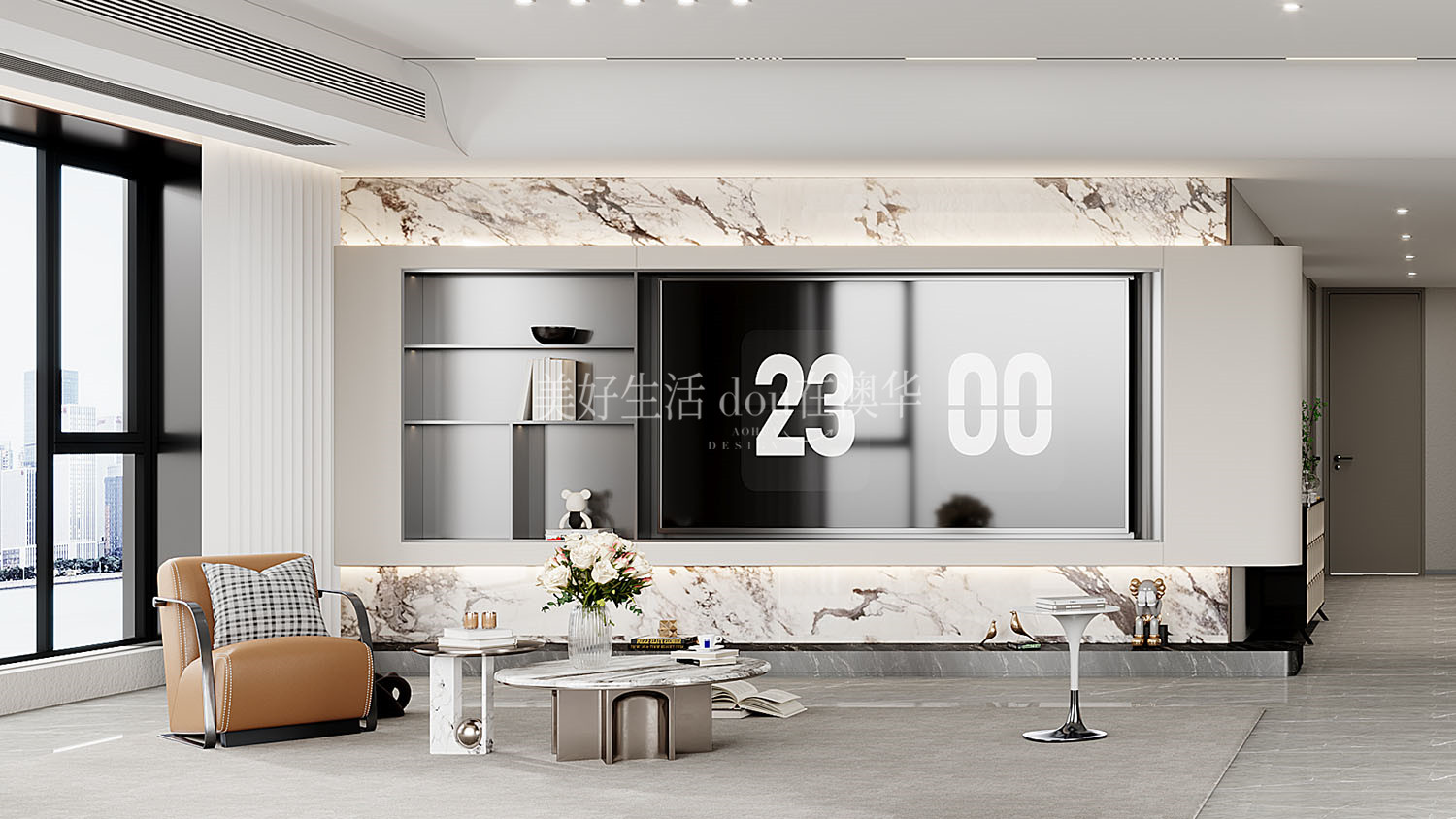 世茂天胤裝修效果圖,武漢裝修設計,現代極簡