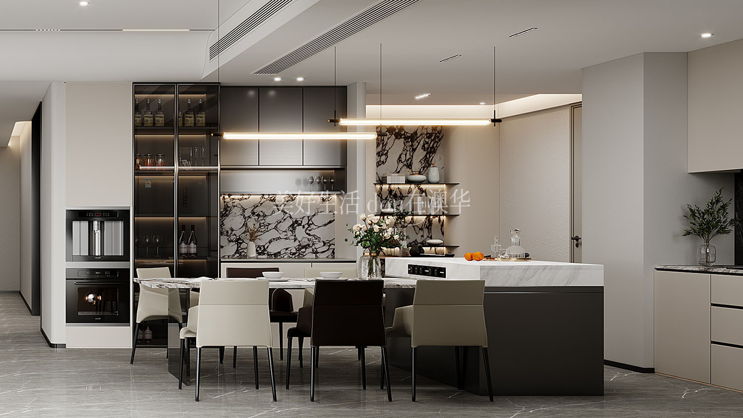 世茂天胤裝修效果圖,武漢裝修設計,現代極簡