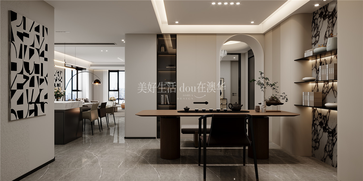 世茂天胤裝修效果圖,武漢裝修設計,現代極簡