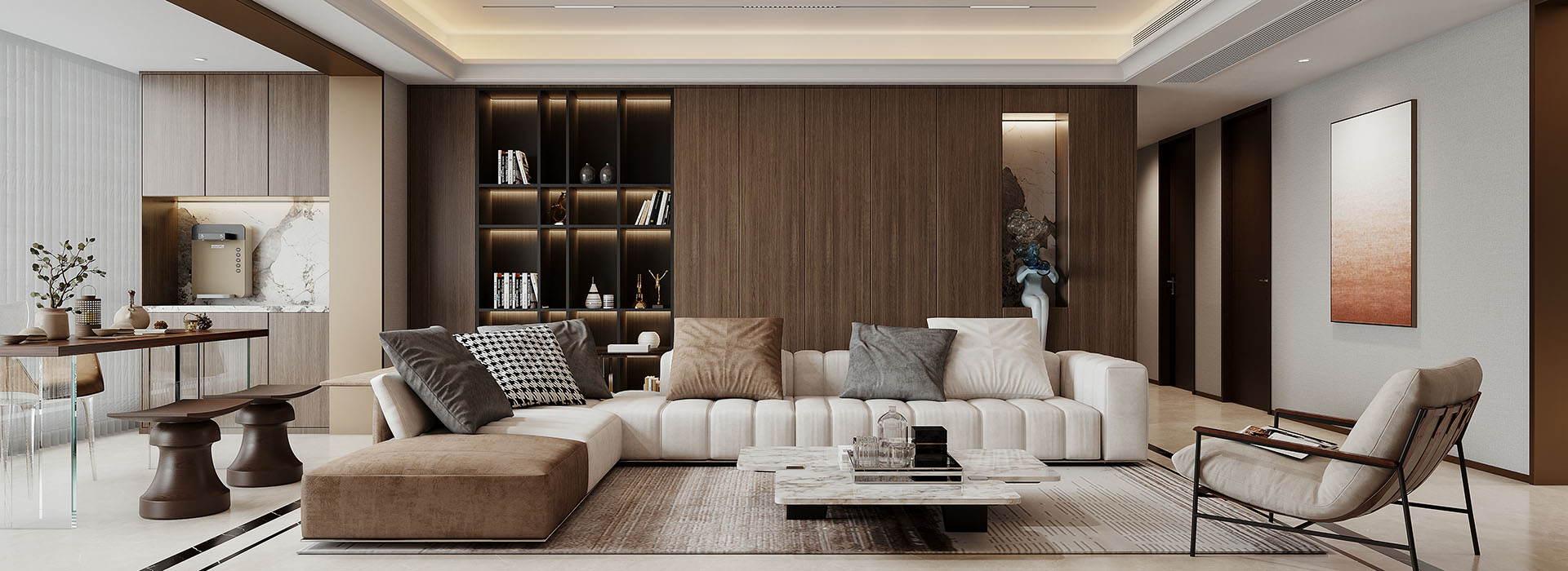 越秀·金融匯裝修效果圖,意式輕奢,武漢裝修設計