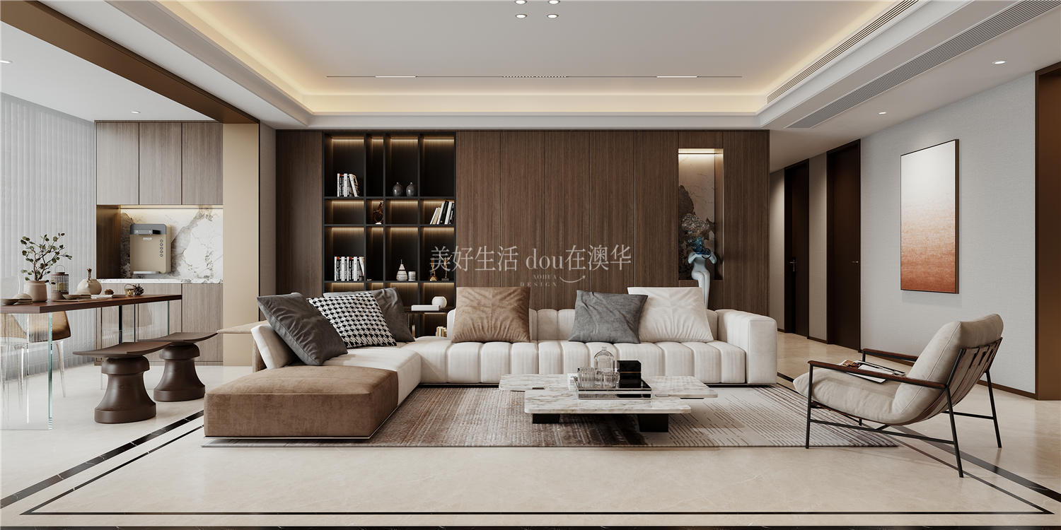 越秀·金融匯裝修效果圖,意式輕奢,武漢裝修設計