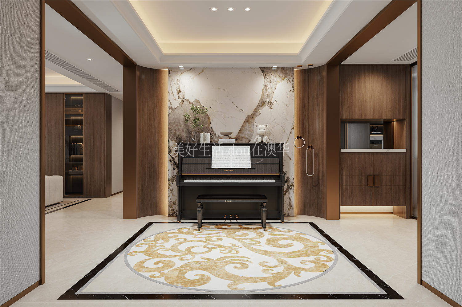 越秀·金融匯裝修效果圖,意式輕奢,武漢裝修設計