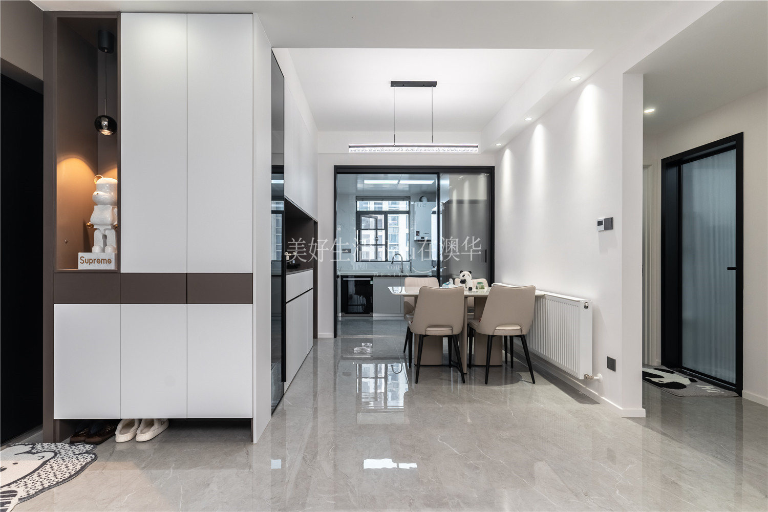 現代黑白灰,武漢裝修設計