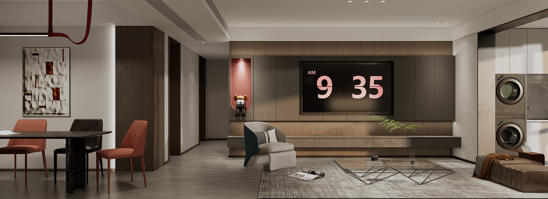 現代風格,月湖琴聲裝修