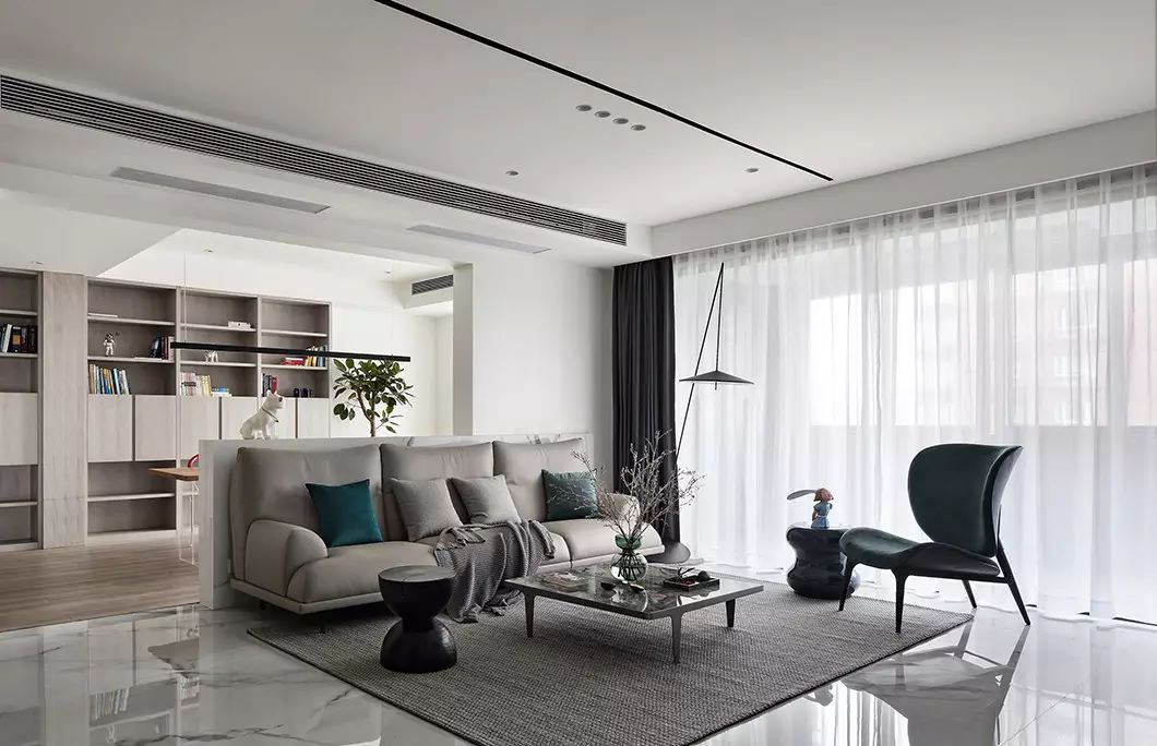 綠地國際金融城裝修,現代簡約黑白灰