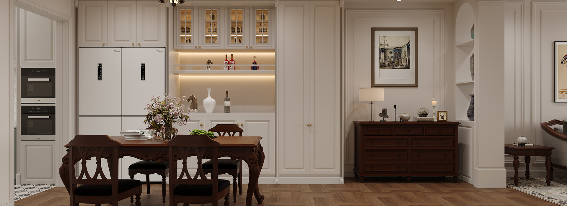 聯(lián)投半島一品別墅裝修,美式風格