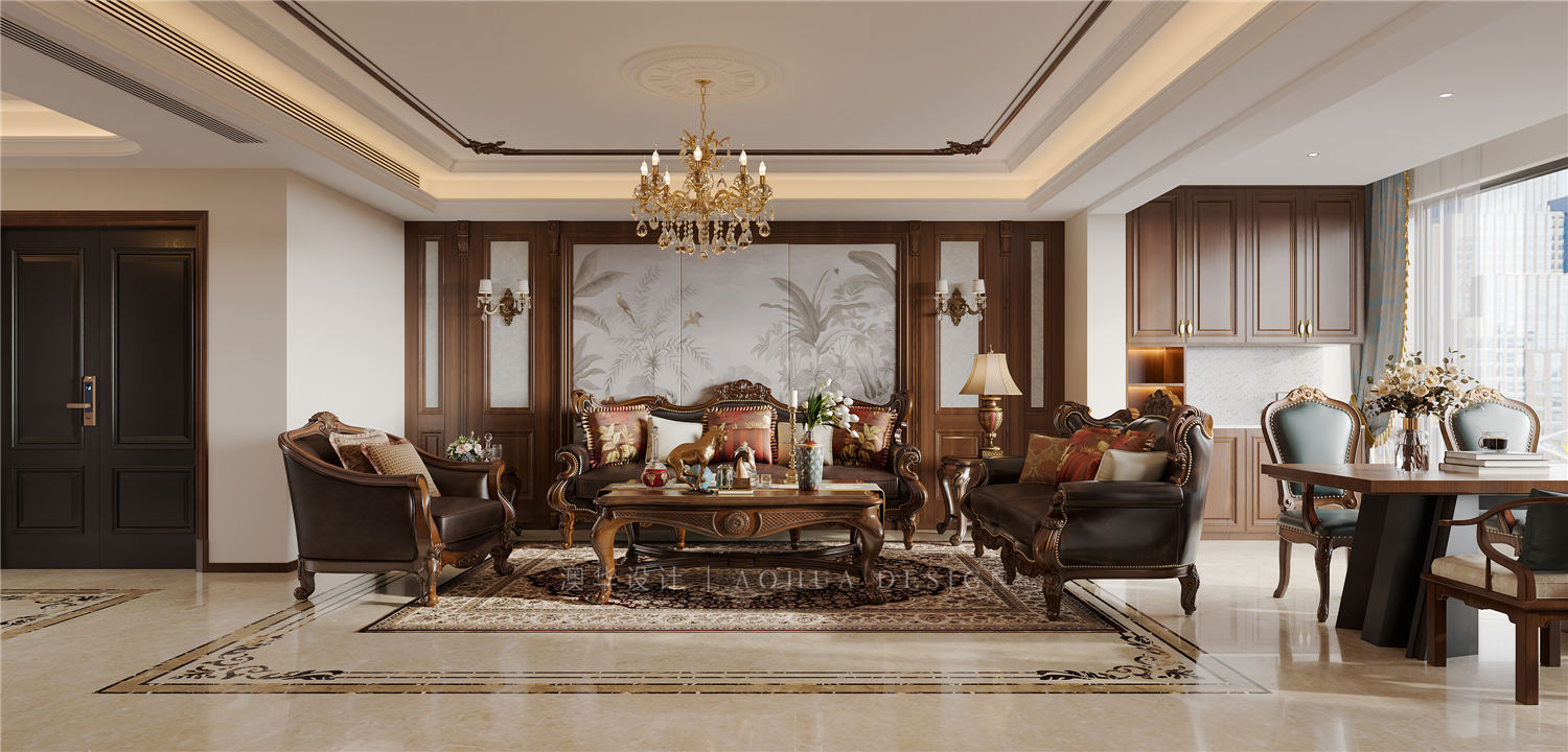 聯(lián)泰香域水岸裝修,美式復(fù)古