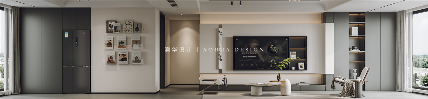 融僑華府裝修,現(xiàn)代黑白灰