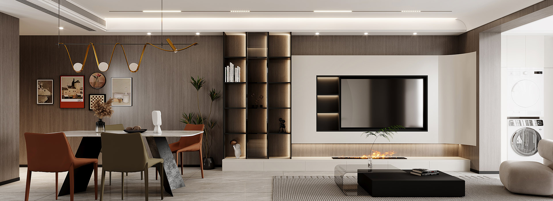 華僑城紅坊裝修,意式輕奢風格