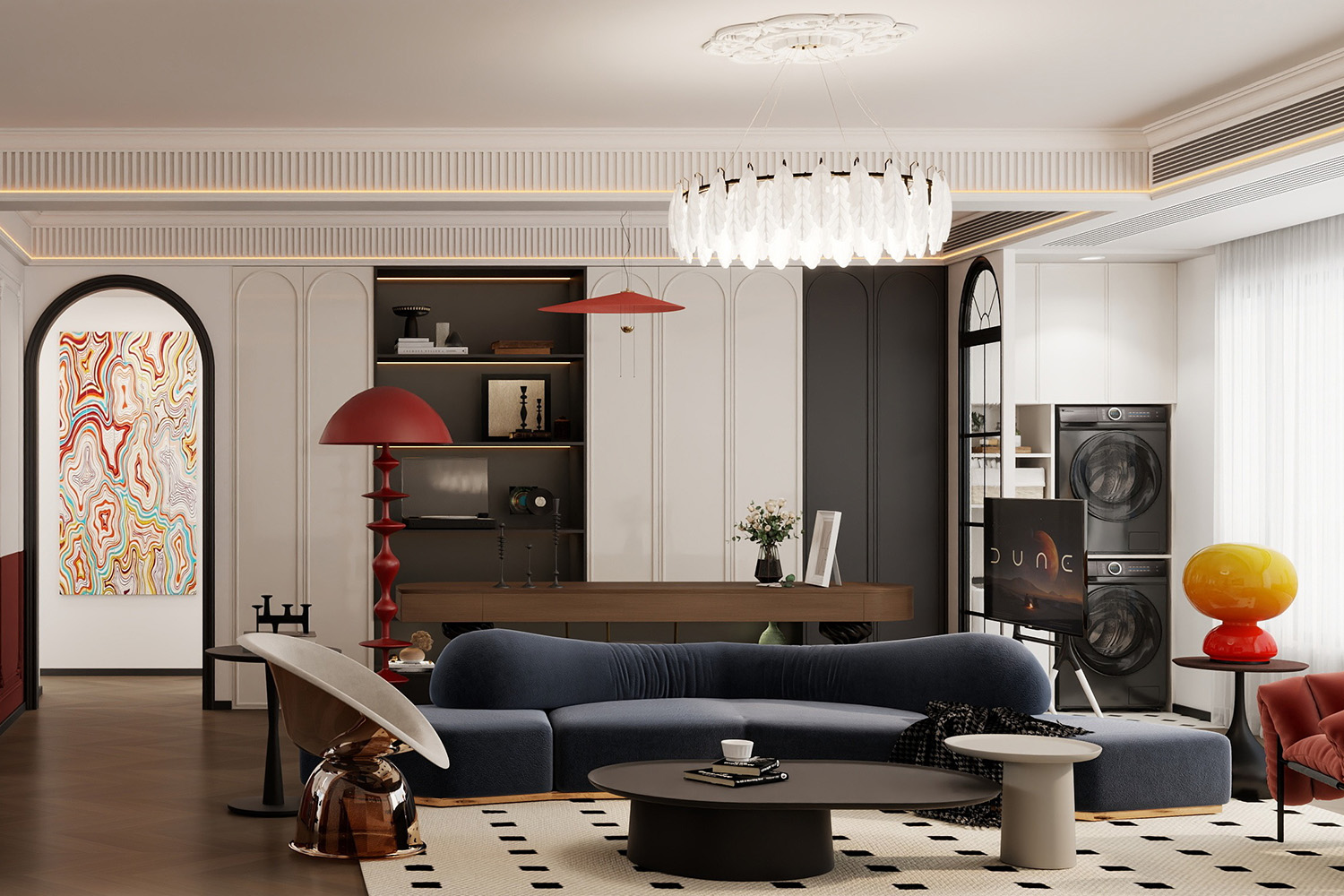 華發都薈天地裝修,法式復古風格