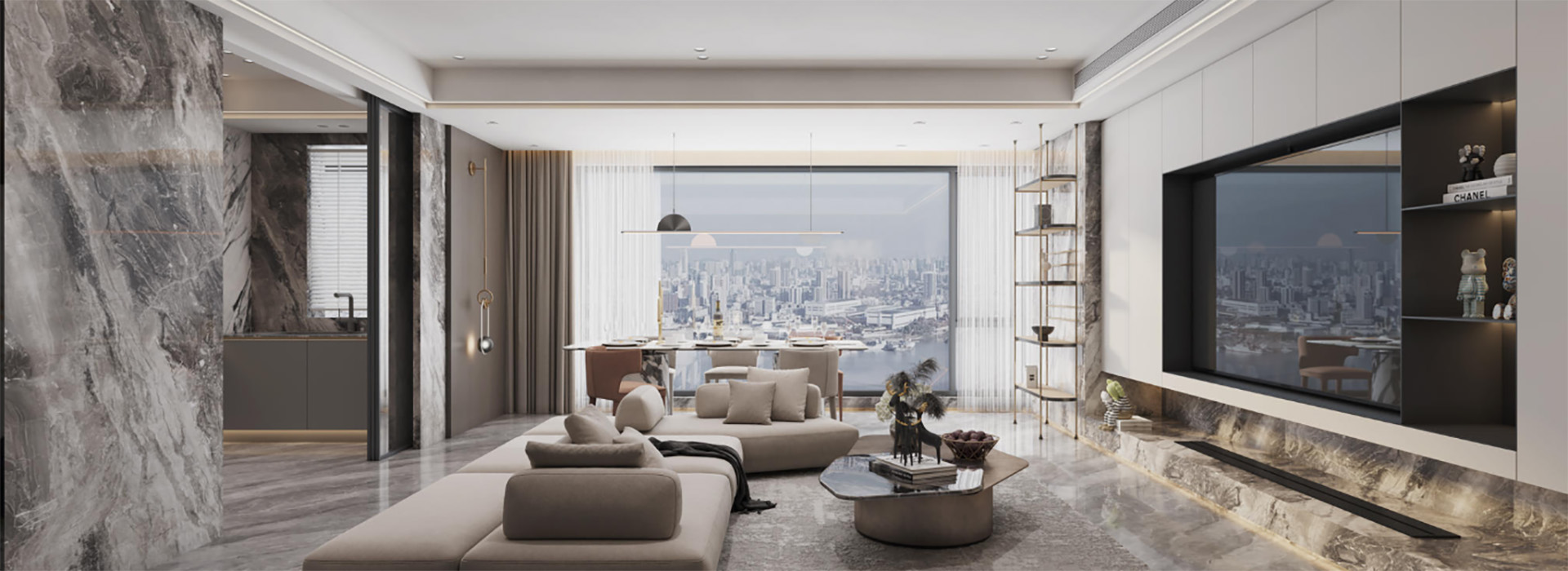 海珀濱江裝修,大平層裝修