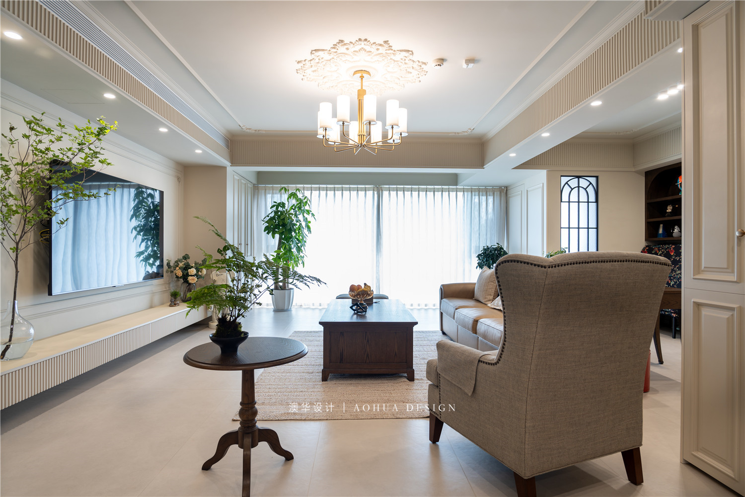 法式原木風,大平層裝修