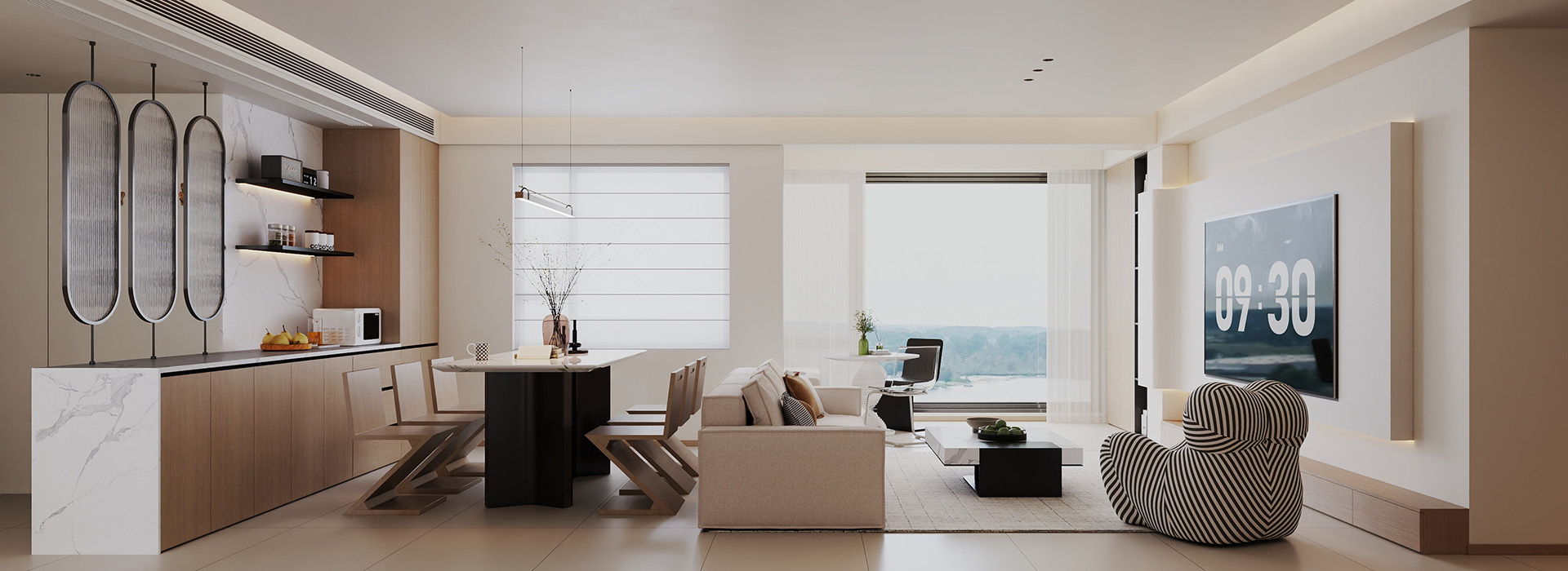 芷岸龍庭裝修,現代原木風格