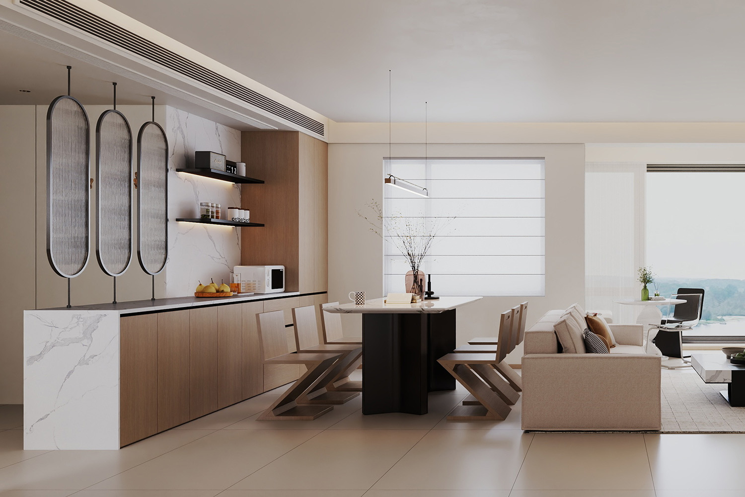 芷岸龍庭裝修,現代原木風格