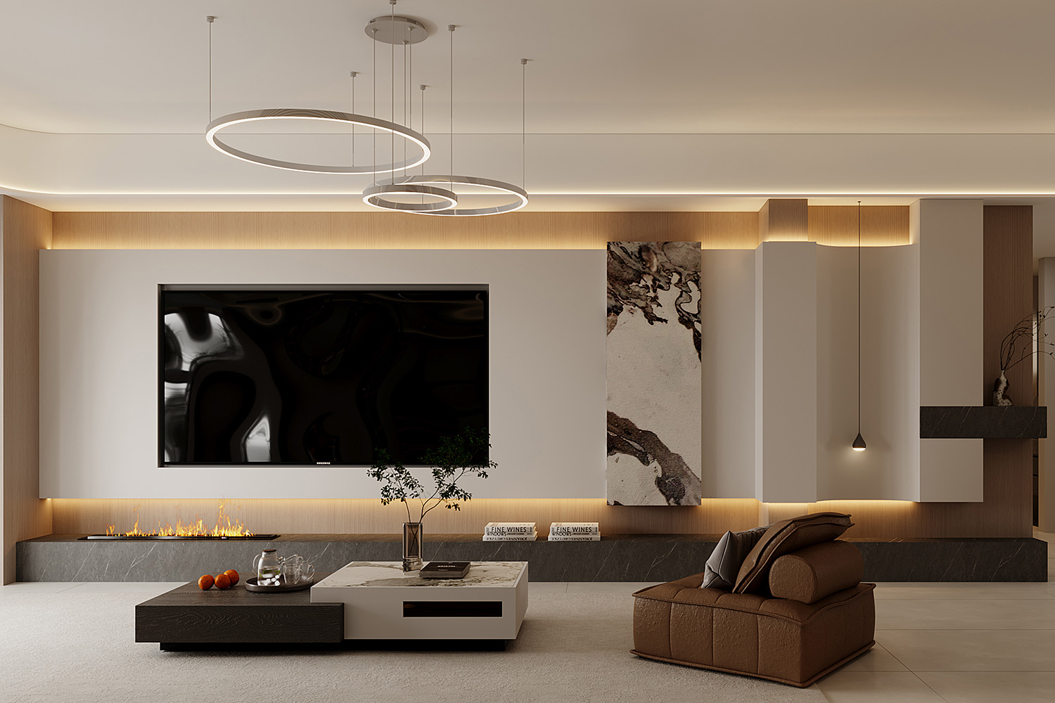 華發外灘首府裝修,意式輕奢風格