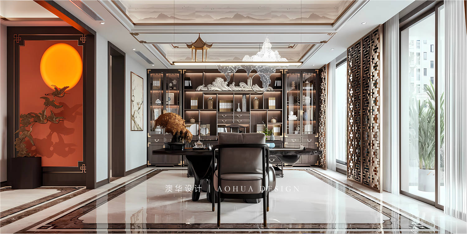 武漢別墅設計,中式風裝修